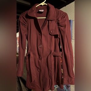 Burgundy light weight jacket Medium